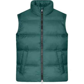 Pánská vesta James & Nicholson (Daiber) Pánská prošívaná vesta JN1376 - Kouřově zelená | 3XL