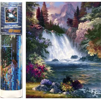 Puzzle Norimpex Diamantové malování Vodopád 30x40cm