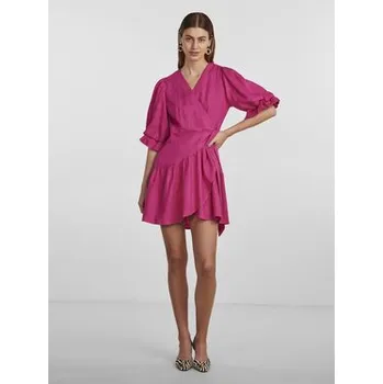 Dámské šaty YAS Každodenní šaty 26029985 Fialová Regular Fit M