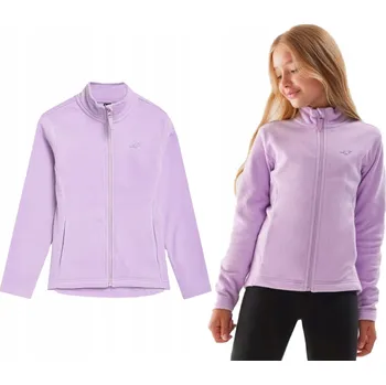 Dámská mikina Dívčí fleecová mikina 4F F110 mikina na zip fialová, velikost 164.