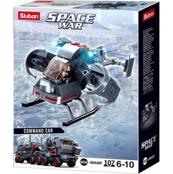 Dětské zboží SLUBAN Space War Hlídkový vrtulník 107 dílků + 1 figurka 6v1 STAVEBNICE | 63294