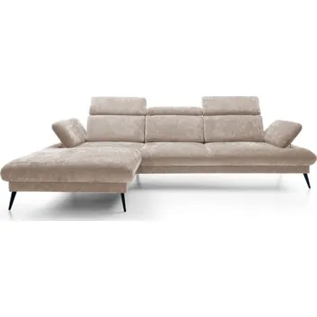 Sedací souprava Levostranná rohová sedačka Santi s posuvnými opěradly a nastavitelnými záhlavníky - Benix torre 02 290x101 cm