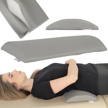 Pěnový válec Rehabilitační/masážní bederní půlválec 40x25x5cm, šedý