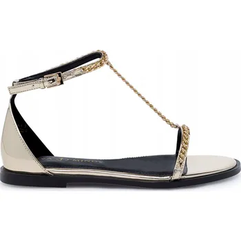 Dámské sandále Eva Minge dámské sandály ALBINA-F50-298-1 s plochým podpatkem, velikost 37