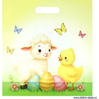 Dárková taška Velikonoční sáček s průhmatem M vzor 17 - Velikonoční sáček s pr