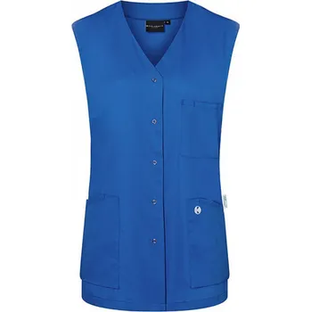 Kuchyňská zástěra Karlowsky Dámská lehká pracovní tunika z recyklovaného polyesteru a bavlny s kapsou na pero Barva: modrá královská, Velikost: 56 KY141