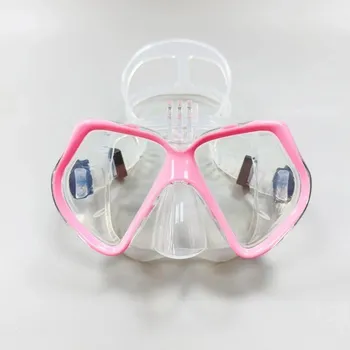 Potápěčské vybavení Šnorchlovací brýle s držákem sportovní kamery 16,6 x 9,3 cm Potápěčská maska silikonové těsnění tvrzené sklo Antifog úprava růžová