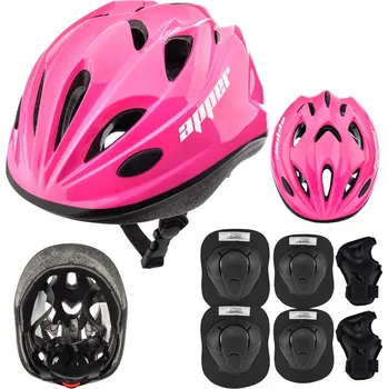 Cyklistická přilba Dětská cyklistická helma s regulací + Sada chráničů na skateboard, velikost S