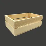 AMADEA Dřevěná bedýnka z masivního dřeva, 34x21x12 cm