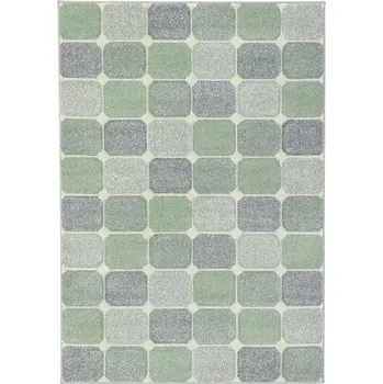 Koberec Breno Kusový koberec PORTLAND 172/RT4G, 67x120 cm, Zelená/Vícebarevné
