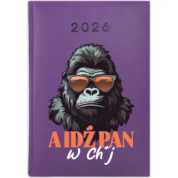 Kalendář Knižní kalendář 2026 A5 FunnyCase fialový