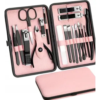 SADA NA MANIKÚRU 18 DÍLŮ PŘENOSNÁ STŘÍHACÍ SADA NA NEHTY NŮŽKY