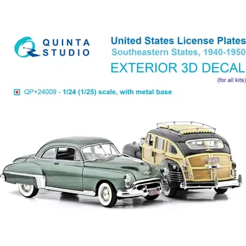 Plastikový model Quinta studio 1/24 Southeastern US License Plates 1940-1950