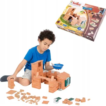 ostatní stavebnice Stavebnice Cihly Teifoc Stavěj z Cihly Zámek / Dům 150 dílků.