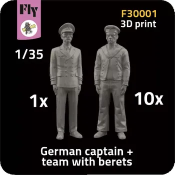 Plastikový model Fly 1/35 1x Captain & 10x Sailors w/ berets