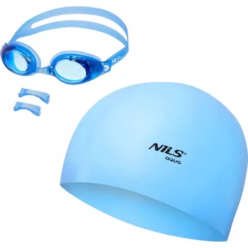 Plavecká čepice Silikonová plavecká čepice Nils Aqua modrá