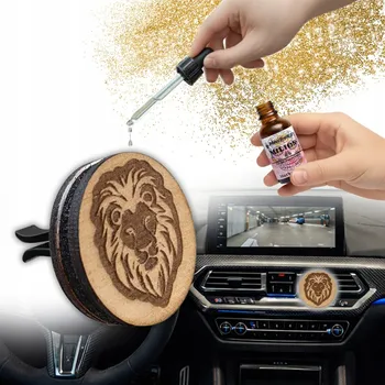 Vůně do auta Osvěžovač vzduchu do auta Lev | Dřevěný difuzér do mřížky ventilace