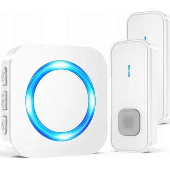 Domovní zvonek SURFOU Bezdrátový Zvonek na Dveře Dosah 400m Vodotěsný 55 Zvuků