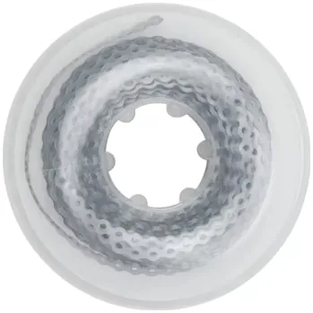 Dentální hygiena Ortodontický elastický řetěz 3,5 mm 4,57 m Krátký typ gumového řetízku pro rovnátka Zubařský materiál odolný a pružný šedá