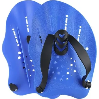 Plavecké brýle Plavecká tréninková pádla na ruce 19 x 13,3 cm Ruční ploutve s nastavitelnými popruhy Posilovací plavecké pádla pro zlepšení techniky plavání modrá