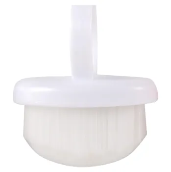 Kosmetický štěteček na prst s hustými štětinami na prášek 4 x 3,4 cm, štětiny 2,7 x 1,5 cm, profesionální štětec pro precizní nanášení kosmetiky bílá