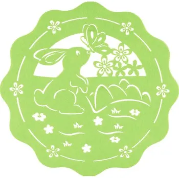 prostírání Velikonoční prostírání filcové Ø 33 cm zelené