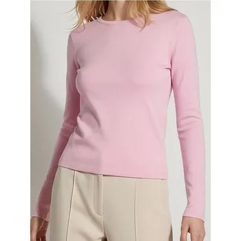 Sinsay - Bavlněné tričko s&nbsp;dlouhými rukávy - růžová - 539HA-03J - 539HA-03J-XL