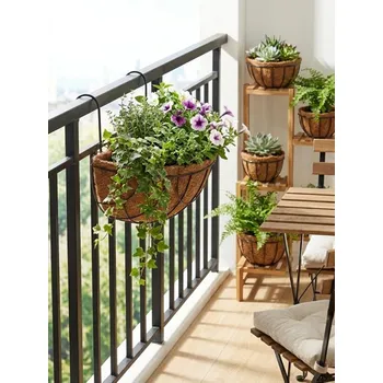 Květináč Sinsay - Kovový zahradní květináč s korkovou vložkou - černá - 022II-99X - 022II-99X-ONE