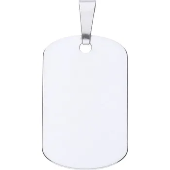 Přívěsek Stříbrný přívěsek 925 obdélníkový vojenská známka/destička pro gravírování stříbro