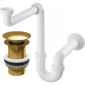 Sifon UMYVADLOVÝ SIFON KOREK KLIK ZLATÝ BEZ PŘEPADU