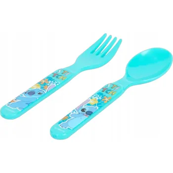 Příbor Sada příborů lžička + vidlička Stitch Disney 2 kusy