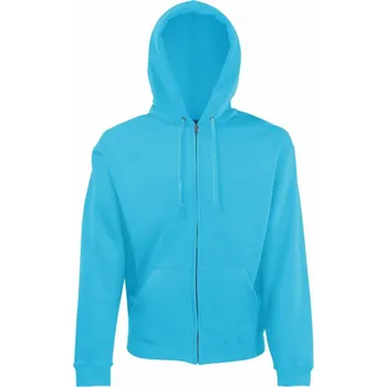 Pánská mikina F.O.L. | Classic Hooded Sweat Jacket azure blue XL Mikina s kapucí