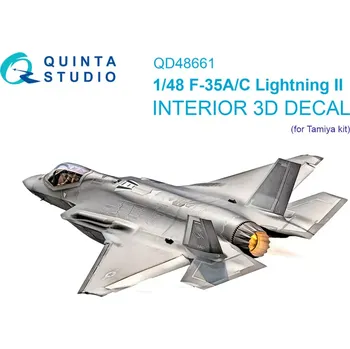 Plastikový model Quinta studio 1/48 F-35A/F-35C Lightning II 3D&col.Inter.(TAM)