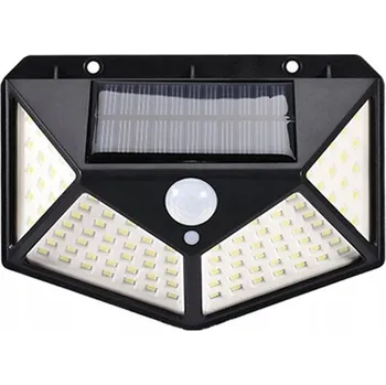LED reflektor + senzor + solární panel 1W studená bílá 6500K IP44 KOBI