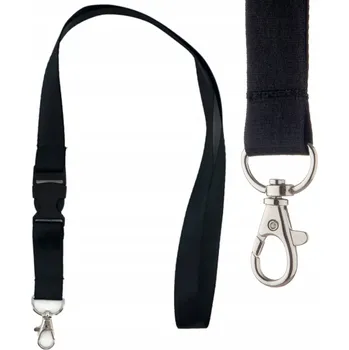 Šňůrka na klíče Pavel Lux černá 20 mm 48 cm s karabinou