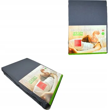 Prostěradlo Prostěradlo S Gumou Jersey Bavlněné 160x200cm GRAFITOVÉ TMAVĚ ŠEDÉ