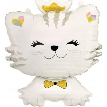 Balónek Velký fóliový balónek KOČKA 52x71 cm narozeniny KOČKA