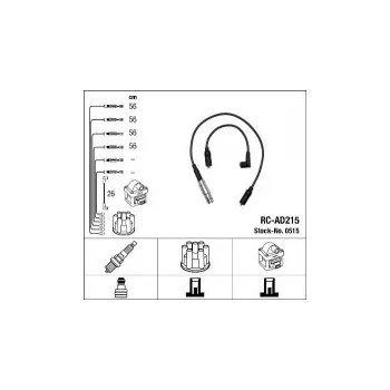 Zapalovací kabel Sada kabelů pro zapalování NGK RC-AD215 - AUDI