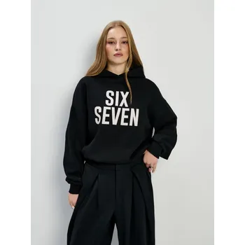 Dámská mikina Mikina s kapucí a potiskem - XS - House - černá - 172GN-99X