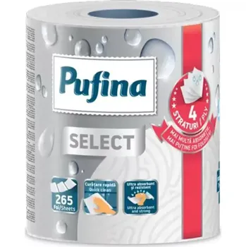 Utěrka PUFINA Select Kuchyňská role, 4vrstvá, návin 40,3 m