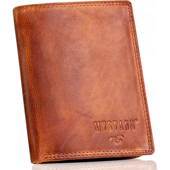 Peněženka Mustang peněženka z pravé kůže hnědá DENIMO HIGH WALLET - unisex