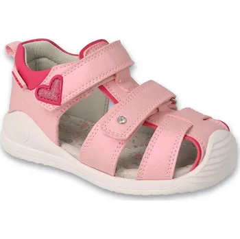 Dívčí sandály Befado dětské sandály eko kůže růžové, velikost 23