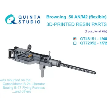 Plastikový model Quinta studio 1/48 Browning .50 AN_M2 (flexible) MG (2 pcs.)