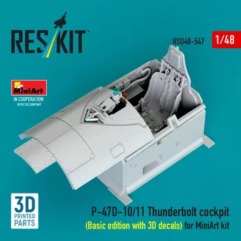 Plastikový model Reskit 1/48 P-47D-10/11 Thunderbolt cockpit Basic (MINA)
