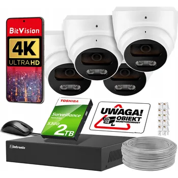 IP kamera Sada pro monitoring Luxtorn 4xBVK8-30V1-IR9P4S18MPL