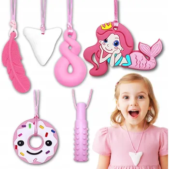 Logopedické Kousátko 6 ks Autismus ADHD Silná Sada pro Děti Silikonové