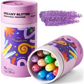 Jarmelo Omyvatelné třpitivé voskovky Glitter 12 ks