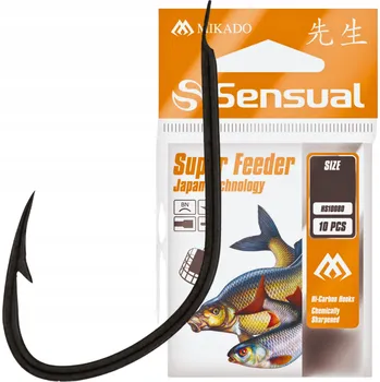 Rybářský háček Mikado Sensual Super Feeder vel. 4 10 Ks háčky