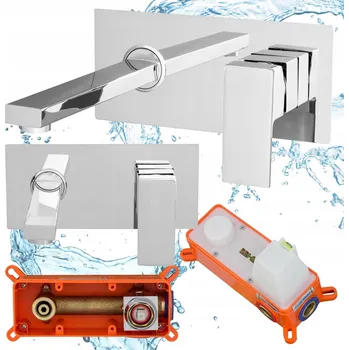 Vodovodní baterie Umyvadlová baterie pod omítku Granitan CUBE stříbrná