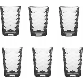 Sklenice Sada křišťálových sklenic vzor vlna 6 Ks 200 Ml